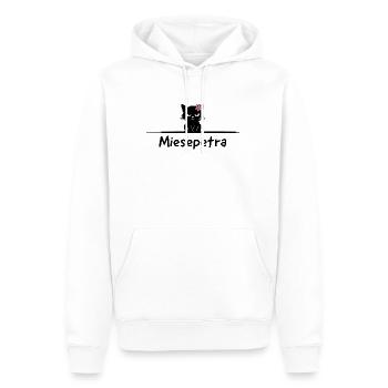 Jeu de mots : Petra Miesepeter - Sweat à capuche Premium bio Homme - blanc - Devant - Nico (187cm)