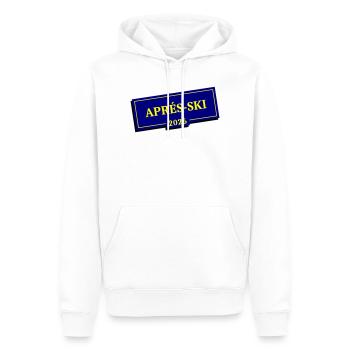 Apres Ski 2026 - Männer Premium Bio Hoodie - Weiß - Vorne - Nico (187cm)
