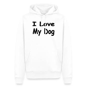 canine - Sweat à capuche Premium bio Homme - blanc - Devant - Nico (187cm)