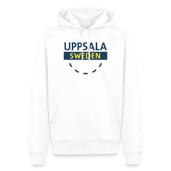 Uppsala Logotype Suède - Sweat à capuche Premium bio Homme - blanc - Devant - Nico (187cm)