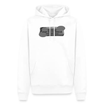 Lustiges Zitat aus dem Fitnessstudio - Männer Premium Bio Hoodie - Weiß - Vorne - Nico (187cm)