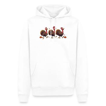 Bébé dinde de Thanksgiving - Sweat à capuche Premium bio Homme - blanc - Devant - Nico (187cm)