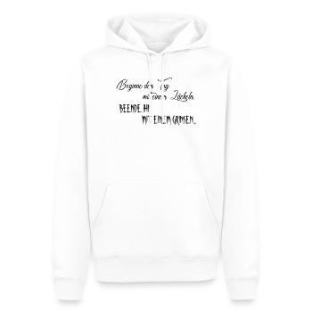 Start the day - Men’s Premium Organic Hoodie - white - Front - Nico (187cm)