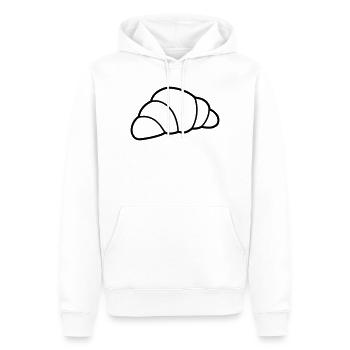 croissant - Sweat à capuche Premium bio Homme - blanc - Devant - Nico (187cm)