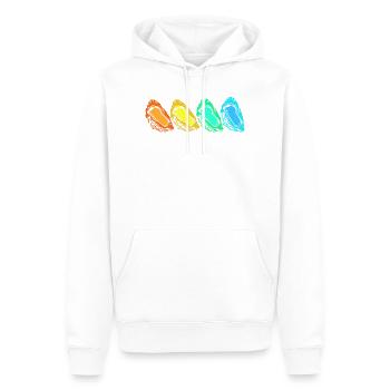Huîtres - Sweat à capuche Premium bio Homme - blanc - Devant - Nico (187cm)
