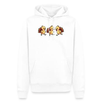 Bébé dinde de Thanksgiving - Sweat à capuche Premium bio Homme - blanc - Devant - Nico (187cm)