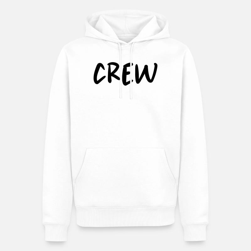 Crew - Männer Premium Bio Hoodie - Weiß