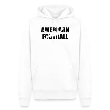 Design classique du football américain – Power & Tea - Sweat à capuche Premium bio Homme - blanc - Devant - Nico (187cm)