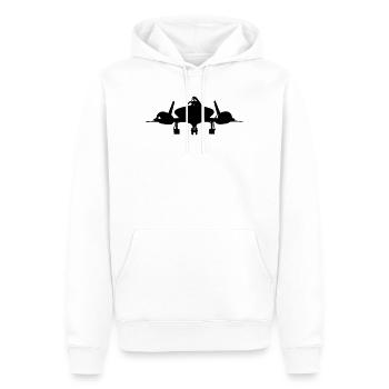 SR-71 - Männer Premium Bio Hoodie - Weiß - Vorne - Nico (187cm)