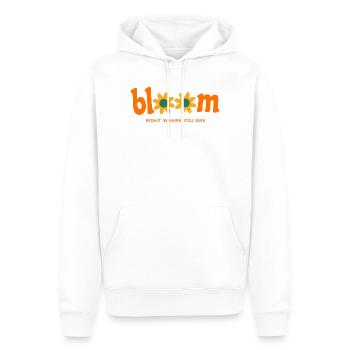 🌻Fleuris là où tu es planté Psaume 92:13 - Sweat à capuche Premium bio Homme - blanc - Devant - Nico (187cm)