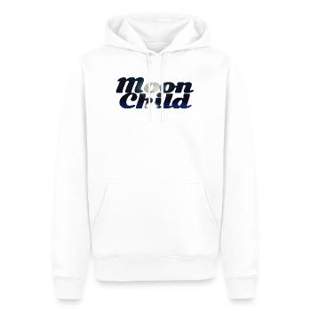 Silhouette de l'enfant de la lune - Sweat à capuche Premium bio Homme - blanc - Devant - Nico (187cm)