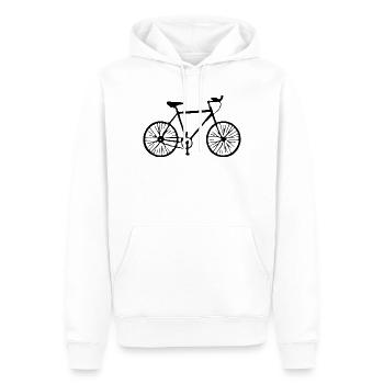 Fahrrad T-shirt Geschenk Radfahrer - Männer Premium Bio Hoodie - Weiß - Vorne - Nico (187cm)