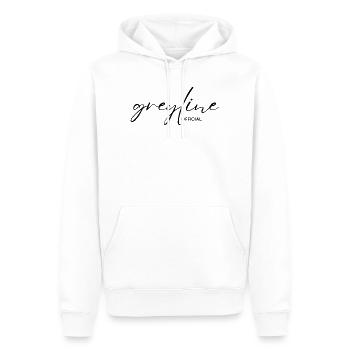 Greyline Official - Männer Premium Bio Hoodie - Weiß - Vorne - Nico (187cm)