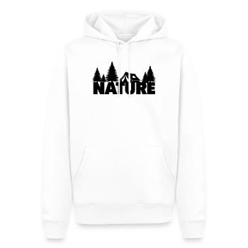NATURE - Männer Premium Bio Hoodie - Weiß - Vorne - Nico (187cm)