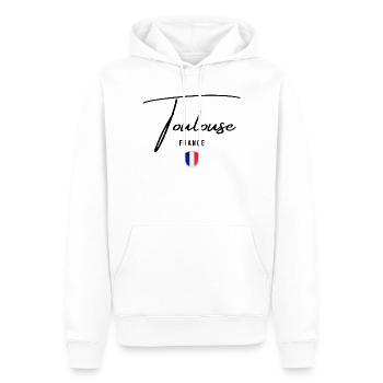 Elegantes Design von Toulouse, Toulouse, Frankreich - Männer Premium Bio Hoodie - Weiß - Vorne - Nico (187cm)