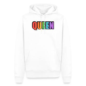 KÖNIGIN REGENBOGEN - Männer Premium Bio Hoodie - Weiß - Vorne - Nico (187cm)