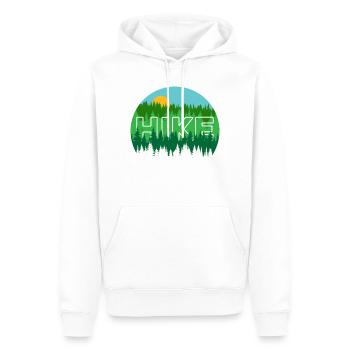 Randonnée dans les pins - Marcher dans la nature - Sweat à capuche Premium bio Homme - blanc - Devant - Nico (187cm)