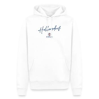 Hellersdorf - Drapeau de Berlin - Ours de Berlin - Sweat à capuche Premium bio Homme - blanc - Devant - Nico (187cm)