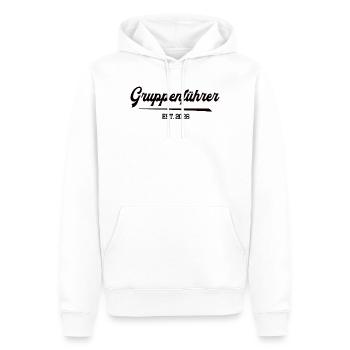 Gruppenführer 2026 Feuerwehr Feuerwehrmann FFW - Männer Premium Bio Hoodie - Weiß - Vorne - Nico (187cm)