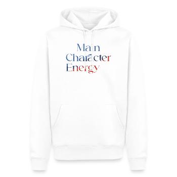 Main Character Energy bunt smilie - Männer Premium Bio Hoodie - Weiß - Vorne - Nico (187cm)