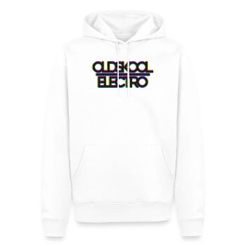 OldSchool Electro Neon 80er Jahre - Männer Premium Bio Hoodie - Weiß - Vorne - Nico (187cm)