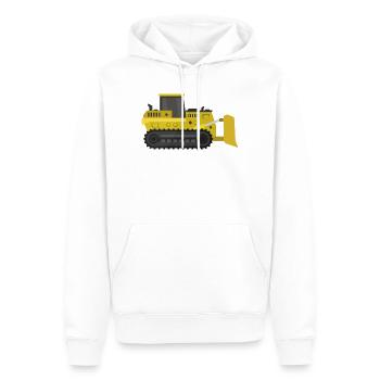 Bulldozer - Sweat à capuche Premium bio Homme - blanc - Devant - Nico (187cm)