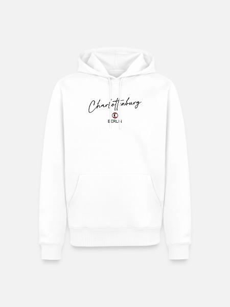 Charlottenburg - Berlin Flagge - Berliner Bär - Männer Premium Bio Hoodie - Weiß