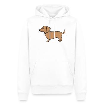 mignon teckel chiens t-shirt cadeau enfants - Sweat à capuche Premium bio Homme - blanc - Devant - Nico (187cm)