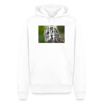 Chouette Nocturne Mystique - Sweat à capuche Premium bio Homme - blanc - Devant - Nico (187cm)
