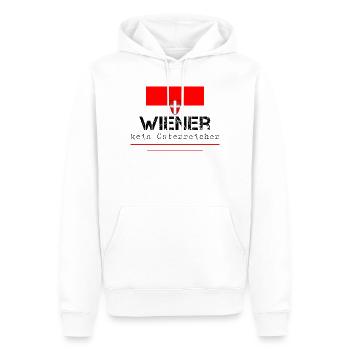lustiger Spruch Wiener kein Österreicher - Männer Premium Bio Hoodie - Weiß - Vorne - Nico (187cm)