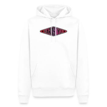 Chemise Hardstyle - Hardcore Techno Rave Vibes - Sweat à capuche Premium bio Homme - blanc - Devant - Nico (187cm)