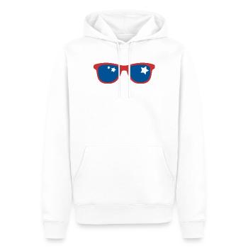 Pop Art Sun Glasses - Sweat à capuche Premium bio Homme - blanc - Devant - Nico (187cm)