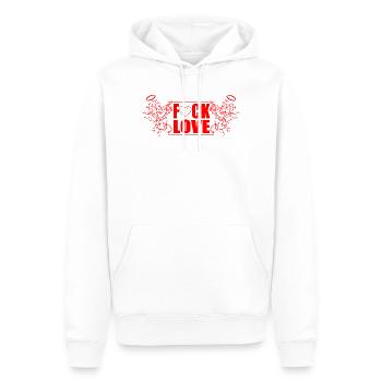 Fck Love Rebel Hearts - Sweat à capuche Premium bio Homme - blanc - Devant - Nico (187cm)