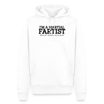 Pet Martial Artist – Frag mich nicht nach meiner Kunst - Männer Premium Bio Hoodie - Weiß - Vorne - Nico (187cm)