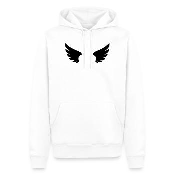 Engel Piktogramm | Schutzengel & Glaube Symbol - Männer Premium Bio Hoodie - Weiß - Vorne - Nico (187cm)