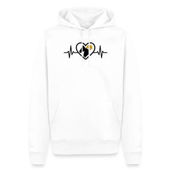 Équitation Coeur Cheval Sport Passion Cadeau - Sweat à capuche Premium bio Homme - blanc - Devant - Nico (187cm)
