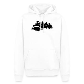 rafting - Sweat à capuche Premium bio Homme - blanc - Devant - Nico (187cm)