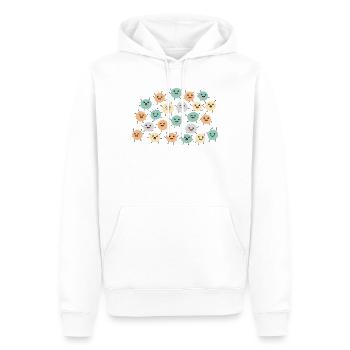 Kawaii Mikro-Kugeln Muster - Männer Premium Bio Hoodie - Weiß - Vorne - Nico (187cm)