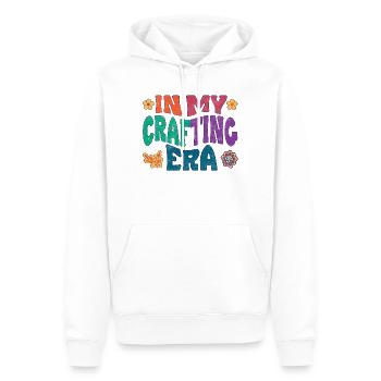 À l’époque de l’artisanat - Sweat à capuche Premium bio Homme - blanc - Devant - Nico (187cm)