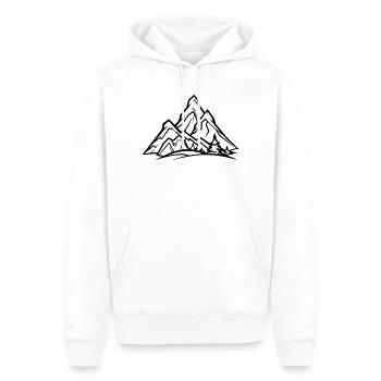 Montagnes - Sweat à capuche Premium bio Homme - blanc - Devant - Nico (187cm)
