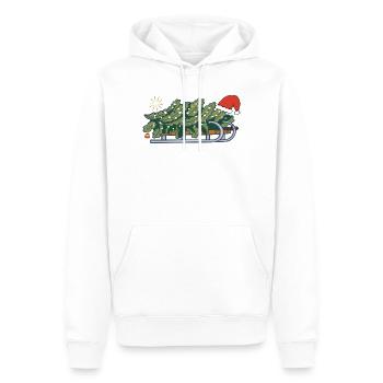 Sapin de Noël sur un traîneau - Sweat à capuche Premium bio Homme - blanc - Devant - Nico (187cm)
