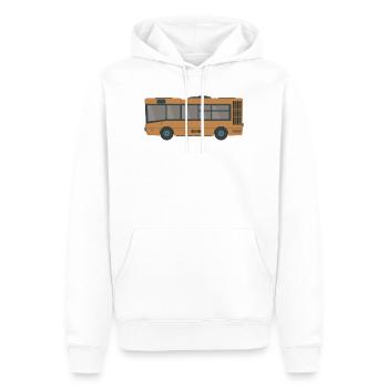 Bus de ville - Sweat à capuche Premium bio Homme - blanc - Devant - Nico (187cm)