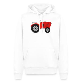 Traktor - Männer Premium Bio Hoodie - Weiß - Vorne - Nico (187cm)