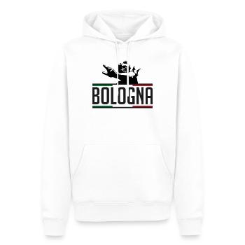 Nettuno Bologna Tricolore - Sweat à capuche Premium bio Homme - blanc - Devant - Nico (187cm)