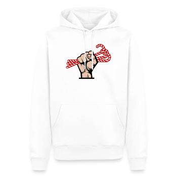I Want Candy, Revolutionär, Slogan & Zucker Design - Männer Premium Bio Hoodie - Weiß - Vorne - Nico (187cm)