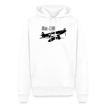 Yak-3 M - Sweat à capuche Premium bio Homme - blanc - Devant - Nico (187cm)