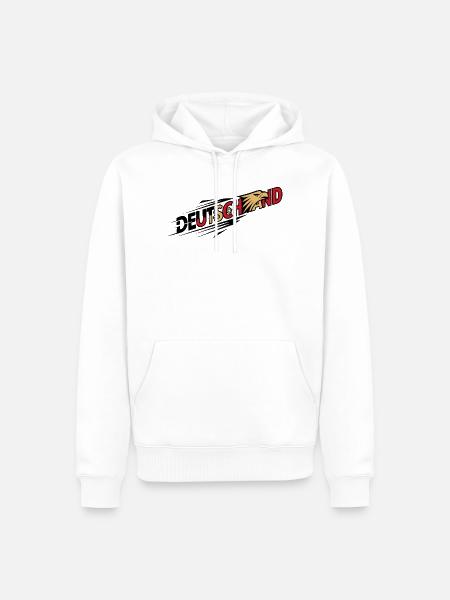 Deutschland Adler in Bewegung - Männer Premium Bio Hoodie - Weiß