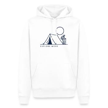 En savoir plus - Sweat à capuche Premium bio Homme - blanc - Devant - Nico (187cm)