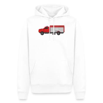 Feuerwehrauto - Männer Premium Bio Hoodie - Weiß - Vorne - Nico (187cm)