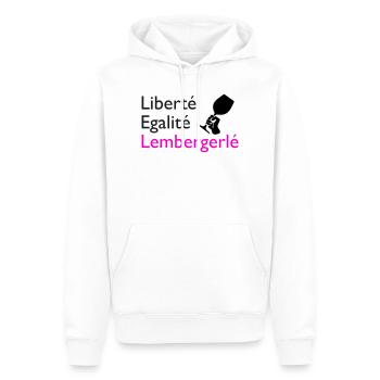 Liberté Egalité Lembergerlé - Männer Premium Bio Hoodie - Weiß - Vorne - Nico (187cm)
